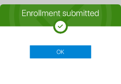 Enrollment Submitted Screenshot